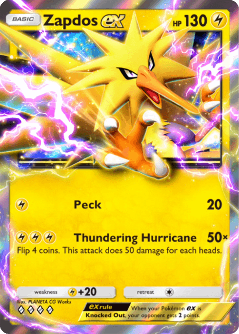 Zapdos ex Genetic Apex (A1) Pikachu