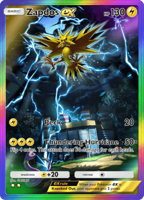 Zapdos ex Genetic Apex (A1) Pikachu