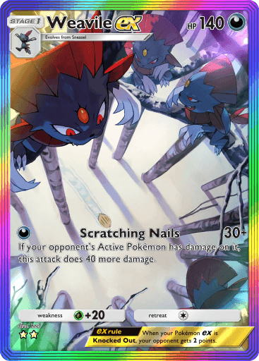 Weavile ex Space-Time Smackdown (A2) Palkia